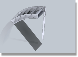 3D rendering of a watewheel section